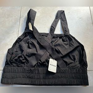 NWT🖤Free People Way Home Crop Top Size Large Black